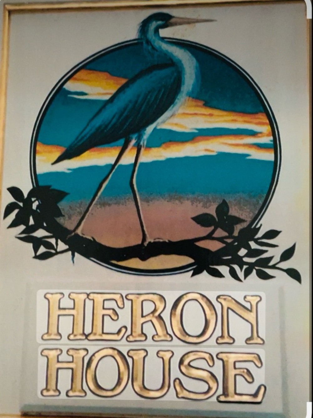 Heron House Art Print-historic signage-key west , FL nostalgia-signed by artist